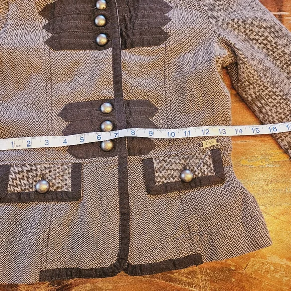 DEPT Black & Grey military style blazer - Picture 7 of 14